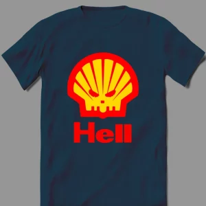HELL SKULL GAS SHELL ARTWORK PARODY QUALITY Shirt *MANY OPTIONS*
