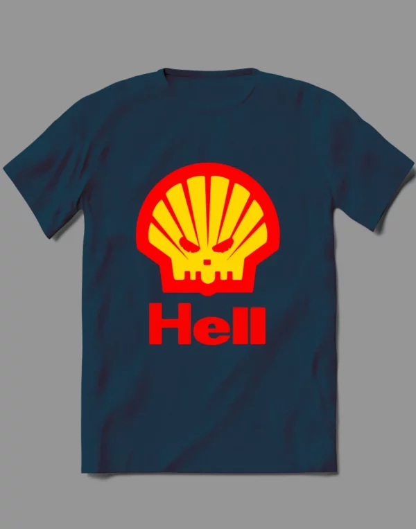 HELL SKULL GAS SHELL ARTWORK PARODY QUALITY Shirt *MANY OPTIONS*