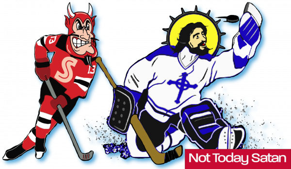NOT TODAY SATAN JESUS CHRIST BLOCKS DEVIL HOCKEY HIGH QUALITY MEN'S TANK TOP