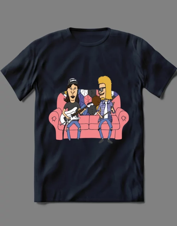WAYNE & GARTH BEAV BUTTHEAD CARTOON PARODY HIGH QUALITY SHIRT