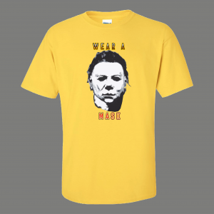 HALLOWEEN MIKE MYERS WEAR A MASK ART PARODY QUALITY SHIRT *FREE SHIPPING*