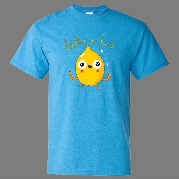 LEMON CARTOON BITTER AF OLDSKOOL FUNNY SHIRT* MANY COLORS FREE SHIPPING