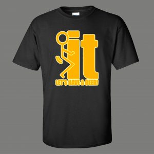 F*CK IT YOLO LIVE LIFE HAVE A BEER LOGO PARODY QUALITY Shirt