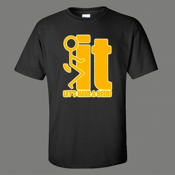 F*CK IT YOLO LIVE LIFE HAVE A BEER LOGO PARODY QUALITY Shirt