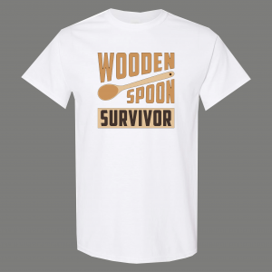 WOODEN SPOON SURVIVOR CARTOON ART 80S KIDS TEES QUALITY SHIRT