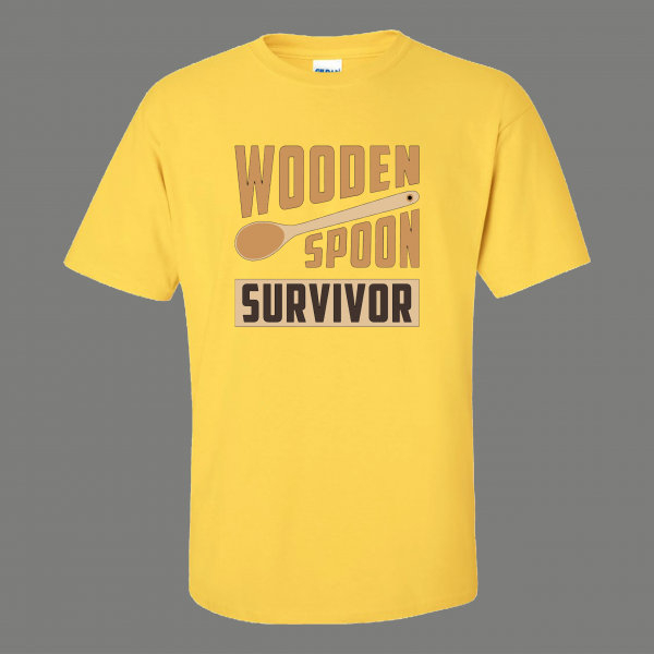 WOODEN SPOON SURVIVOR CARTOON ART 80S KIDS TEES QUALITY SHIRT