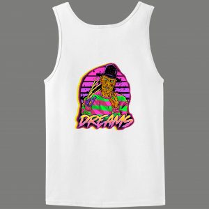 DREAMS NIGHTMARE HORROR ELM ST CARTOON ART PARODY QUALITY TANK TOP
