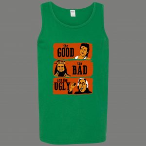 GOOD BAD AND UGLY LITTLE CHINA MOVIE CARTOON ART PARODY QUALITY TANK TOP