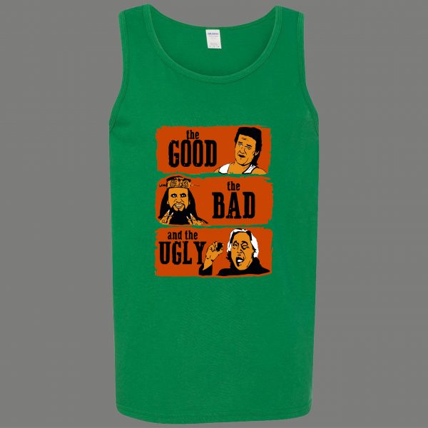 GOOD BAD AND UGLY LITTLE CHINA MOVIE CARTOON ART PARODY QUALITY TANK TOP
