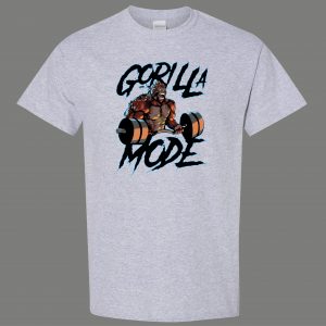 GORILLA MODE GYM WEIGHTLIFTING RARE DESIGN OLDSKOOL QUALITY SHIRT