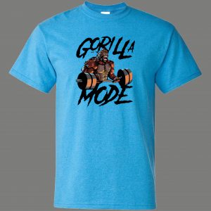 GORILLA MODE GYM WEIGHTLIFTING RARE DESIGN OLDSKOOL QUALITY SHIRT