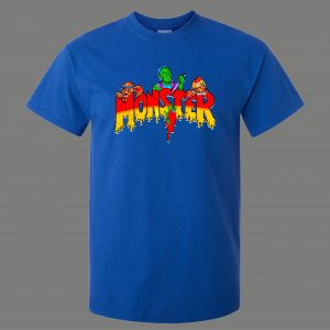 MONSTER ARCADE GAME 8 BIT MASHUP PARODY CARTOONS FUNNY SHIRT* MANY COLORS