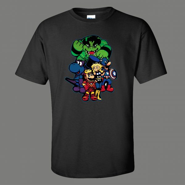 MARIO KOOPA COMICBOOK MASHUP PARODY CARTOONS FUNNY SHIRT* MANY COLORS