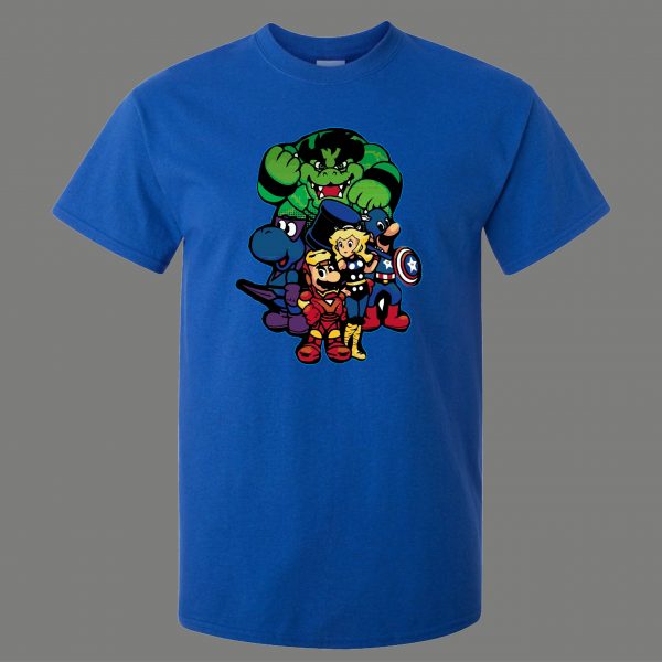 COMIC HERO GAMER MARIO 80S CARTOONS FUNNY SHIRT* MANY COLORS