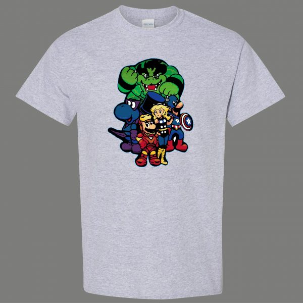 COMIC HERO GAMER MARIO 80S CARTOONS FUNNY SHIRT* MANY COLORS
