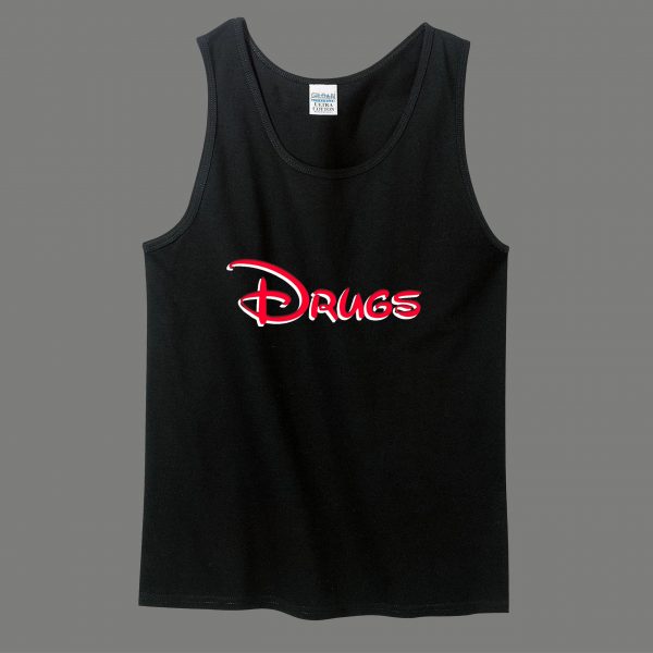 MAGICAL PLACE ON EARTH DRUGS CARTOON ART PARODY QUALITY TANK TOP