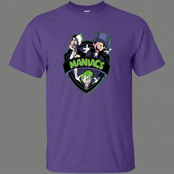 MANIACS JOKER BAT COMICBOOK PARODY CARTOONS FUNNY SHIRT* MANY COLORS