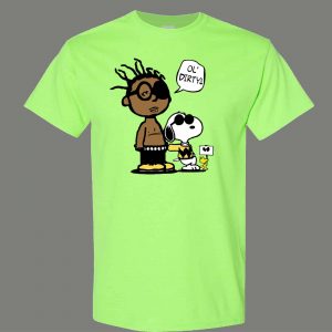 ODB OL DIRTY AND PEANUTS CARTOON ARTWORK RARE DESIGN QUALITY SHIRT**FULL FRONT** - Image 2