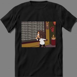 DETENTION IN THE NAME OF CARTOON ARTWORK RARE DESIGN QUALITY SHIRT**FULL FRONT** - Image 2