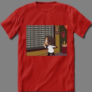 DETENTION IN THE NAME OF CARTOON ARTWORK RARE DESIGN QUALITY SHIRT**FULL FRONT** - Image 5