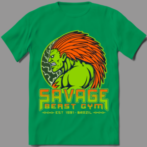 SAVAGE BEAST FIGHTER VIDEO GAME GYM SHIRT - Image 2