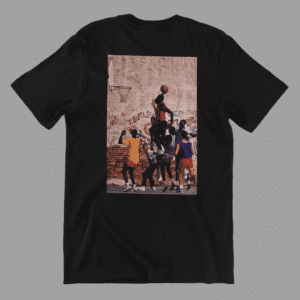 RETRO STREET BALL MJ BLACK TOP FREE THROW DUNK SHIRT - Image 4