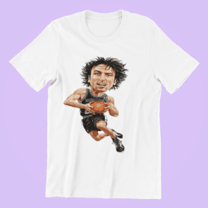 VINTAGE SALEM STYLE MANU THE DEMON BLADE BASKETBALL SHIRT - Image 3