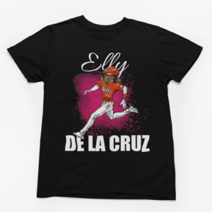 Elly De La Cruz Caricature Cincy Baseball Shirt - Image 3