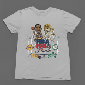 BIRD X MAGIC 1984 FINALS CARICATURE SHIRT