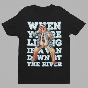 Funny River Retreat Graphic Tee – Comedy-Inspired Big Print Shirt - Image 2